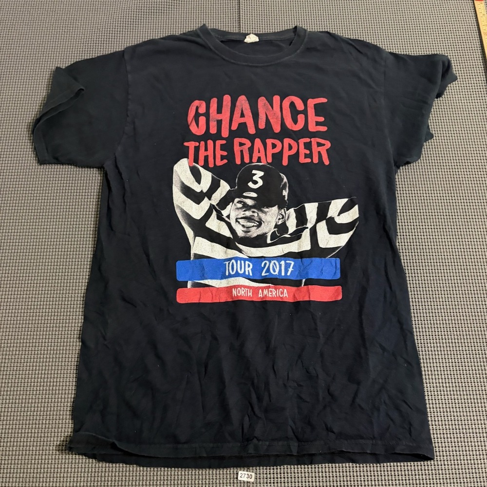 Chance the Rapper 2017 North America Tour T-Shirt Black Size M